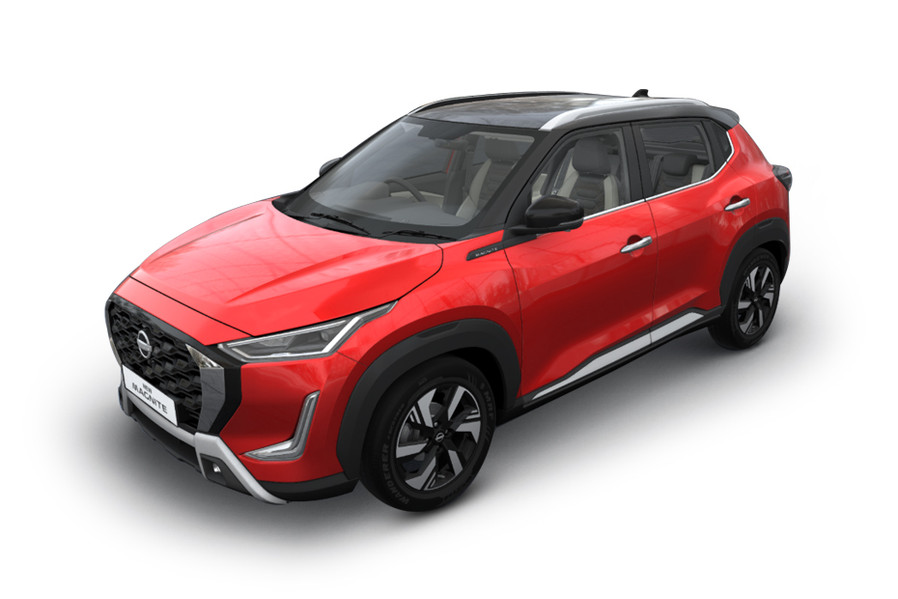 Nissan Magnite in Flare Garnet Red With Onyx Black